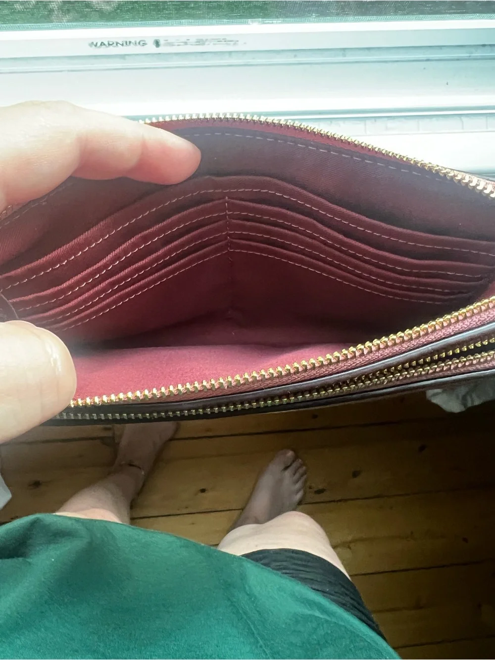 Coach Dusty Rose Pebbled Leather Wristlet